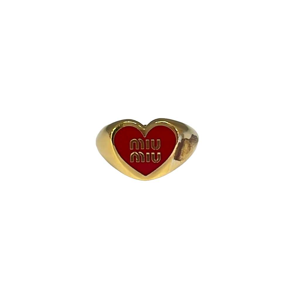 Miu Miu Ring 5IA084 Gold Red